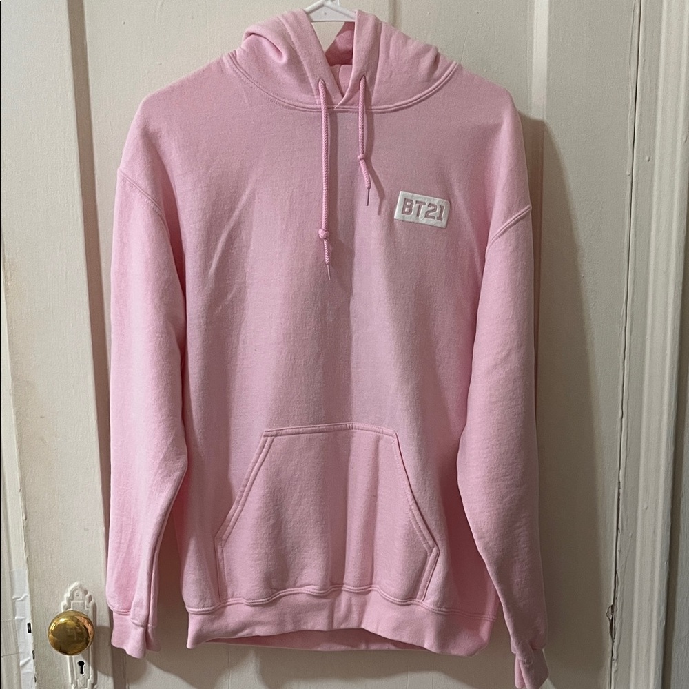 BT21 Pink Hoodie Sweatshirt for Women